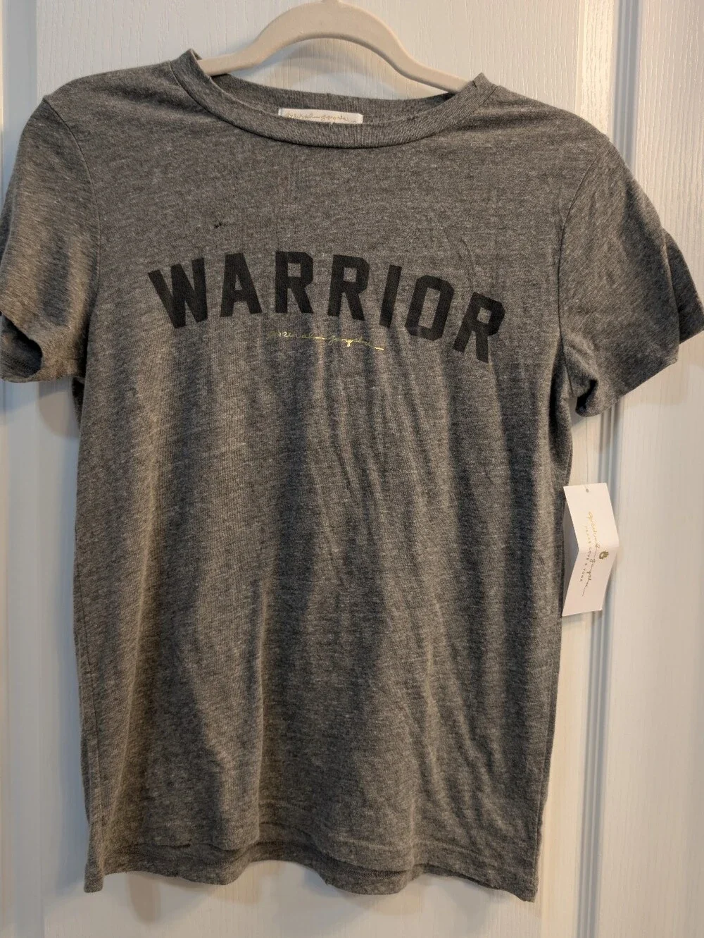 NWT Spiritual Gangster Gray 'WARRIOR' Tee *Flaw* XS